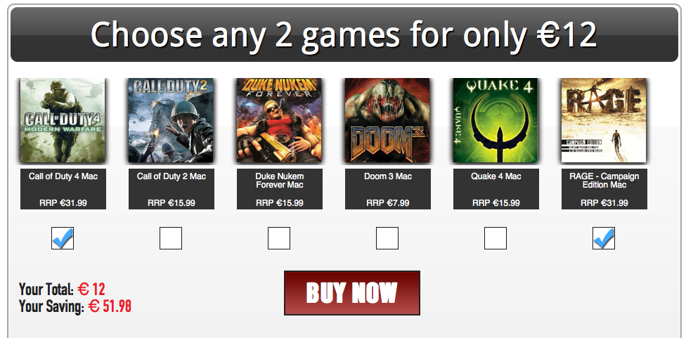 Hier ist der Screenshot zum Get Games Mac Sale