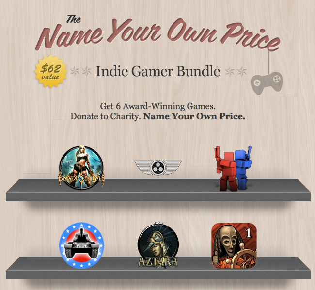 Hier ist der Screnschot zum Name Your Own Price Indie Game Bundle zu sehen