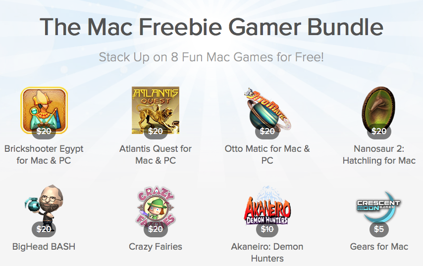 here is the Screenshot of the Mac Freebie Gamer Bundle
