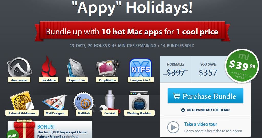 Screenshot MacUpdate Appy Holidays Bundle