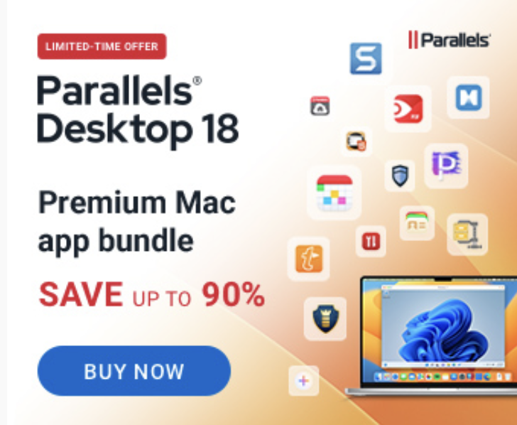 here is a photo of the Photo Parallels Desktop 18 App Bundle