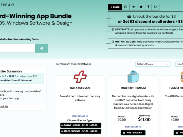 here is a screenshot of the award-winning app bundle from Bundlehunt