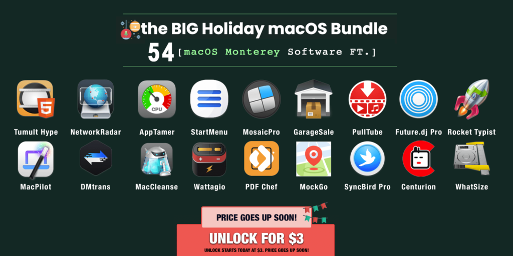 this is a screenshot of the Big Holiday macOS bundle